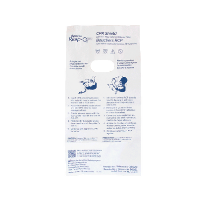 Dynarex CPR Face Shield in Soft Case w/ One-Way Valve, Barrier Filte (100 Count)