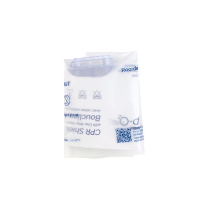 Dynarex CPR Face Shield in Soft Case w/ One-Way Valve, Barrier Filte (100 Count)