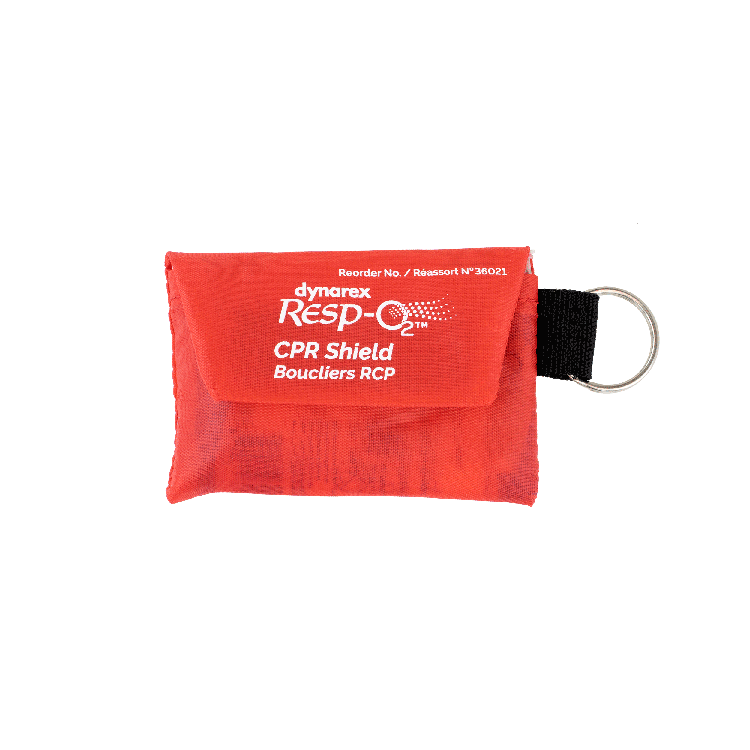 Dynarex CPR Face Shield in Soft Case w/ One-Way Valve, Barrier Filte (100 Count)