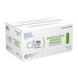 Dynarex Sheer Plastic Adhesive Bandages - Sterile, 3/8" x 1.5" - 100ea/bx, 36bxs/cs (3600)