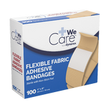 Dynarex Adhesive Fabric Bandages - Sterile, 1" x 3", 24/100cs