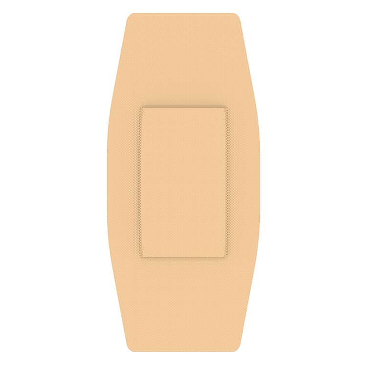 Dynarex Adhesive Fabric Bandages - Sterile, 2" x 4 1/2"- 24ea/bx, 50bxs/cs (1200 Count)