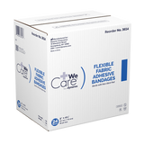 Dynarex Adhesive Fabric Bandages - Sterile, 2" x 4 1/2"- 24ea/bx, 50bxs/cs (1200 Count)