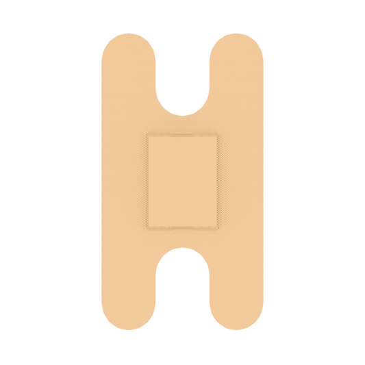 Dynarex Adhesive Fabric Bandages Knuckle - Sterile, 1 1/2" x 3" - 100ea/bx, 24bxs/cs (2400 Count)