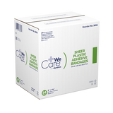 Dynarex Sheer Plastic Adhesive Bandages - Sterile, 2" x 4 1/2" - 50ea/bx, 24bxs/cs (1200 Count)
