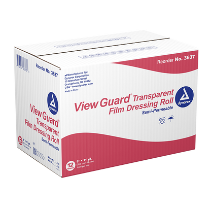 Dynarex View Guard Transparent Film Dressing Roll - 12ea/cs (12 Count)