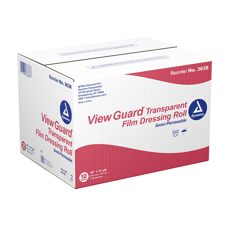 Dynarex View Guard Transparent Film Dressing Roll - 12ea/cs (12 Count)