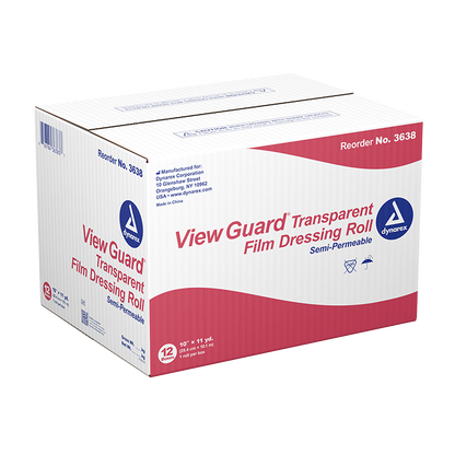 Dynarex View Guard Transparent Film Dressing Roll - 12ea/cs (12 Count)