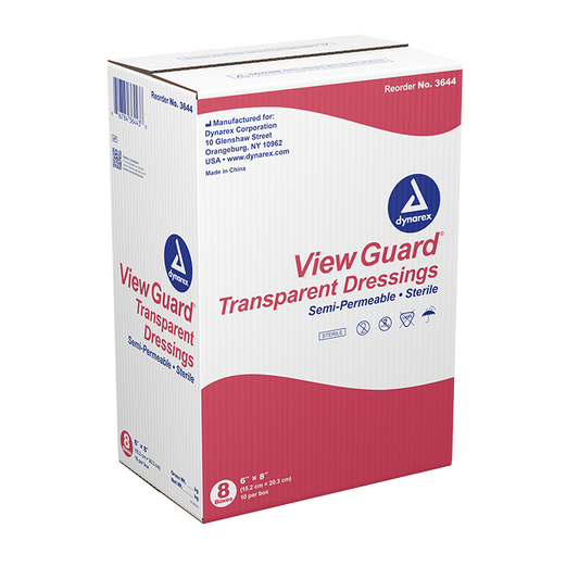 Dynarex View Guard Transparent Dressings - Sterile, 6" x 8" - 10ea/bx, 8bxs/cs (80 Count)