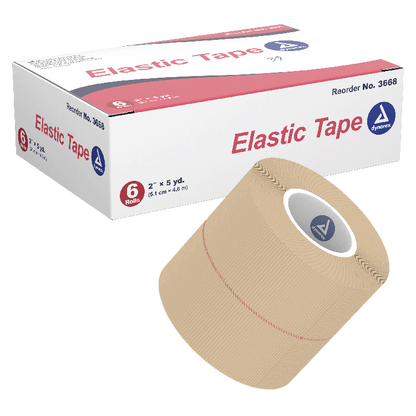 Dynarex Elastic Tape, 2" x 5 yd - 6ea/bx, 12bxs/cs (72 Count)
