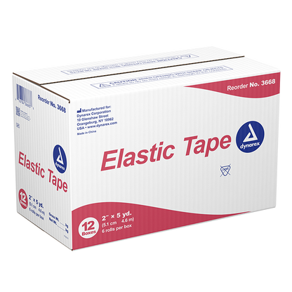 Dynarex Elastic Tape, 2" x 5 yd - 6ea/bx, 12bxs/cs (72 Count)