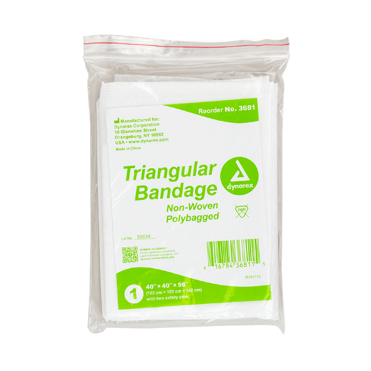 Dynarex Triangular Bandage - Non-Woven, 40" x 40" x 56" - (240 Count)