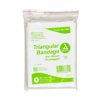 Dynarex Triangular Bandage - Non-Woven, 40" x 40" x 56" - (240 Count)