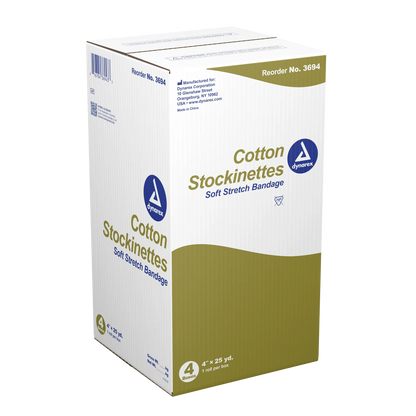 Dynarex Cotton Stockinette, 4 Rolls/cs (4 Count)