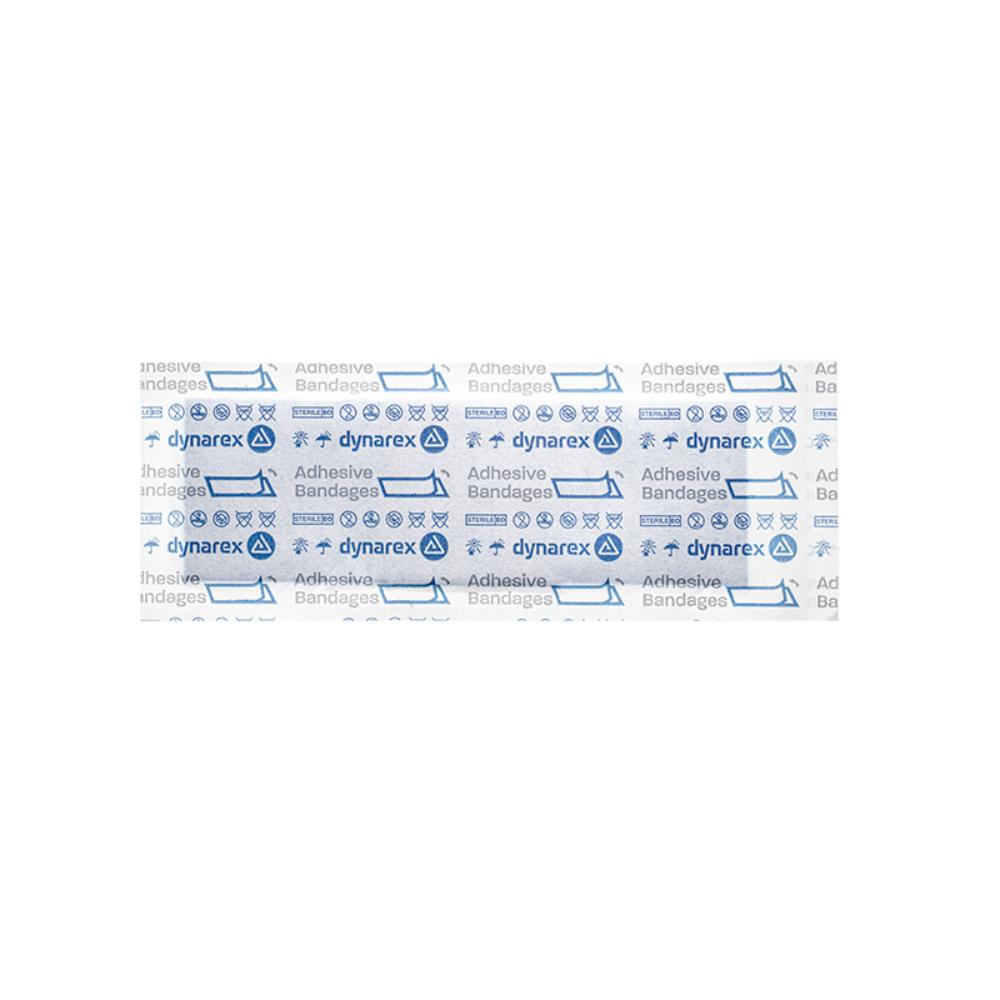 Dynarex Blue Metal Detectable Woven Bandage, 1" x 3" - 50ea/bx, 24bxs/cs (1200 Count)