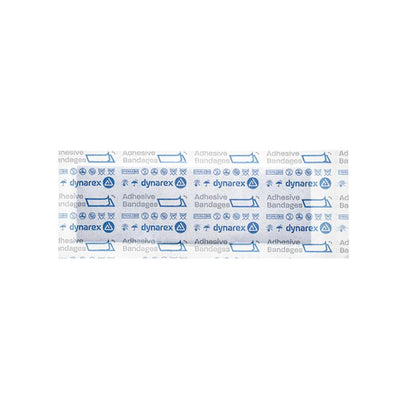 Dynarex Blue Metal Detectable Woven Bandage, 1" x 3" - 50ea/bx, 24bxs/cs (1200 Count)