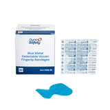 Dynarex Blue Metal Detectable Woven Bandage Fingertip - 50ea/bx, 50bxs/cs (2500 Count)