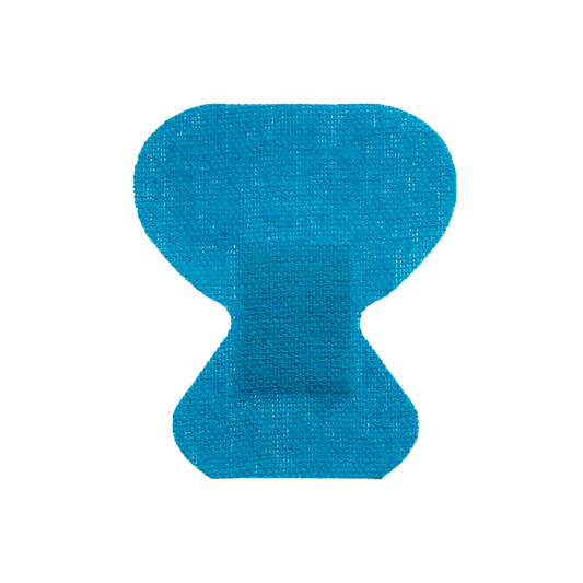 Dynarex Blue Metal Detectable Woven Bandage Fingertip - 8ea/bx, 50bxs/cs (400 Count)