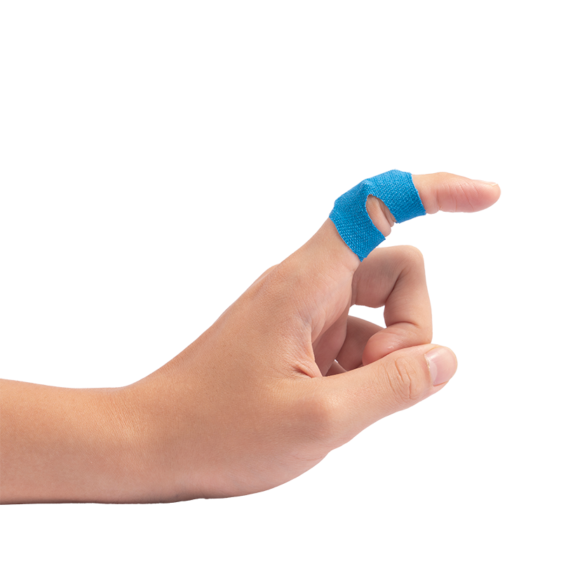 Dynarex Blue Metal Detectable Woven Bandage - Knuckle - 8ea/bx, 50bxs/cs (400 Count)