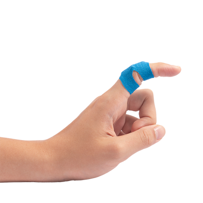 Dynarex Blue Metal Detectable Woven Bandage - Knuckle - 8ea/bx, 50bxs/cs (400 Count)