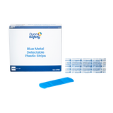 Dynarex Blue Metal Detectable Plastic Strip, 1" x 3" - 100ea/bx, 24bxs/cs (2400 Count)
