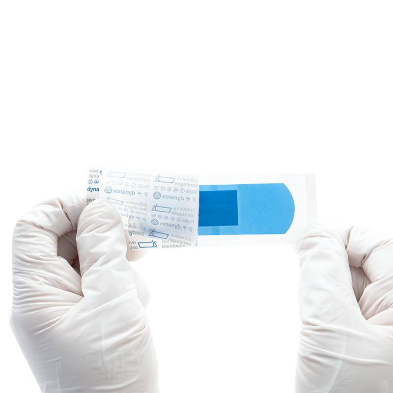 Dynarex Blue Metal Detectable Plastic Strip, 1" x 3" - 60ea/bx, 24bxs/cs (1440 Count)