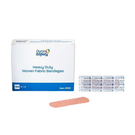 Dynarex Heavy Duty Woven Fabric Bandage, 7/8" x 3" - 100ea/bx, 24bxs/cs (2400 Count)