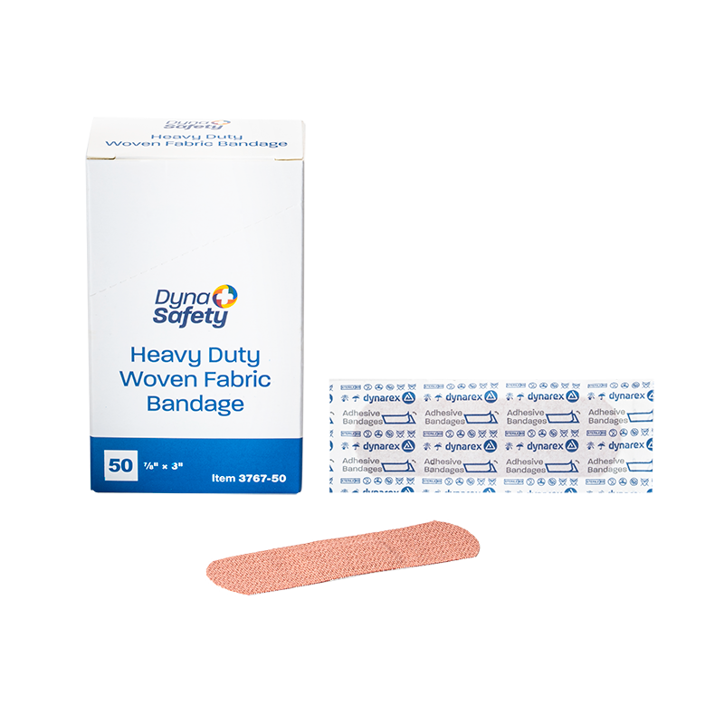 Dynarex Heavy Duty Woven Fabric Bandage, 7/8" x 3" - 50ea/bx, 40bxs/cs (2000 Count)