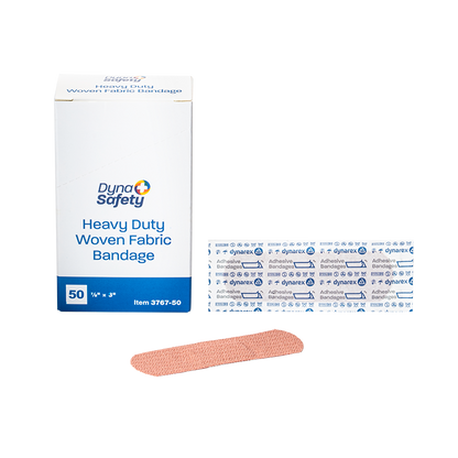 Dynarex Heavy Duty Woven Fabric Bandage, 7/8" x 3" - 50ea/bx, 40bxs/cs (2000 Count)