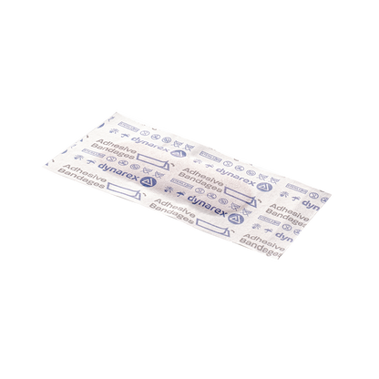 Dynarex Heavy Duty Woven Fabric Bandage, 5/8" x 1 1/2" - 100ea/bx, 12bxs/cs (1200 Count)