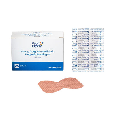 Dynarex Heavy Duty Woven Fabric Bandage - Fingertip X-Long, 1 3/4 x 3" - 25ea/bx, 36bxs/cs (900 Count)