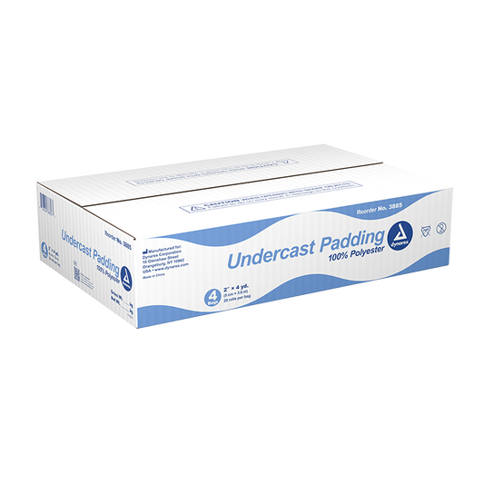 Dynarex Undercast Padding, 2" x 4 yd, 100% Polyester - 20ea/bx, 4bxs/cs (80 Count)