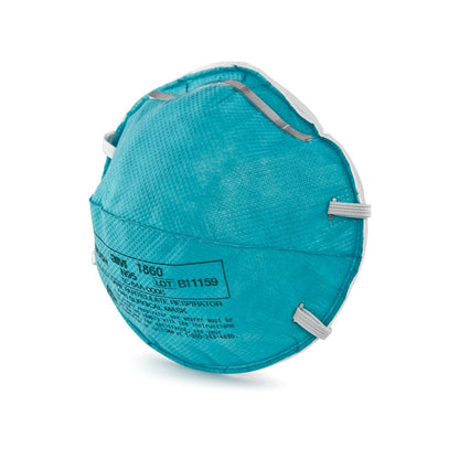 3M 120pcs 1860 Particulate Respirator N95 Face Mask with Fluid Resistance, Regular Size