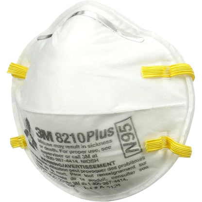 3M 80pcs 8210+ Particulate Respirator N95 Face Mask, Regular Size