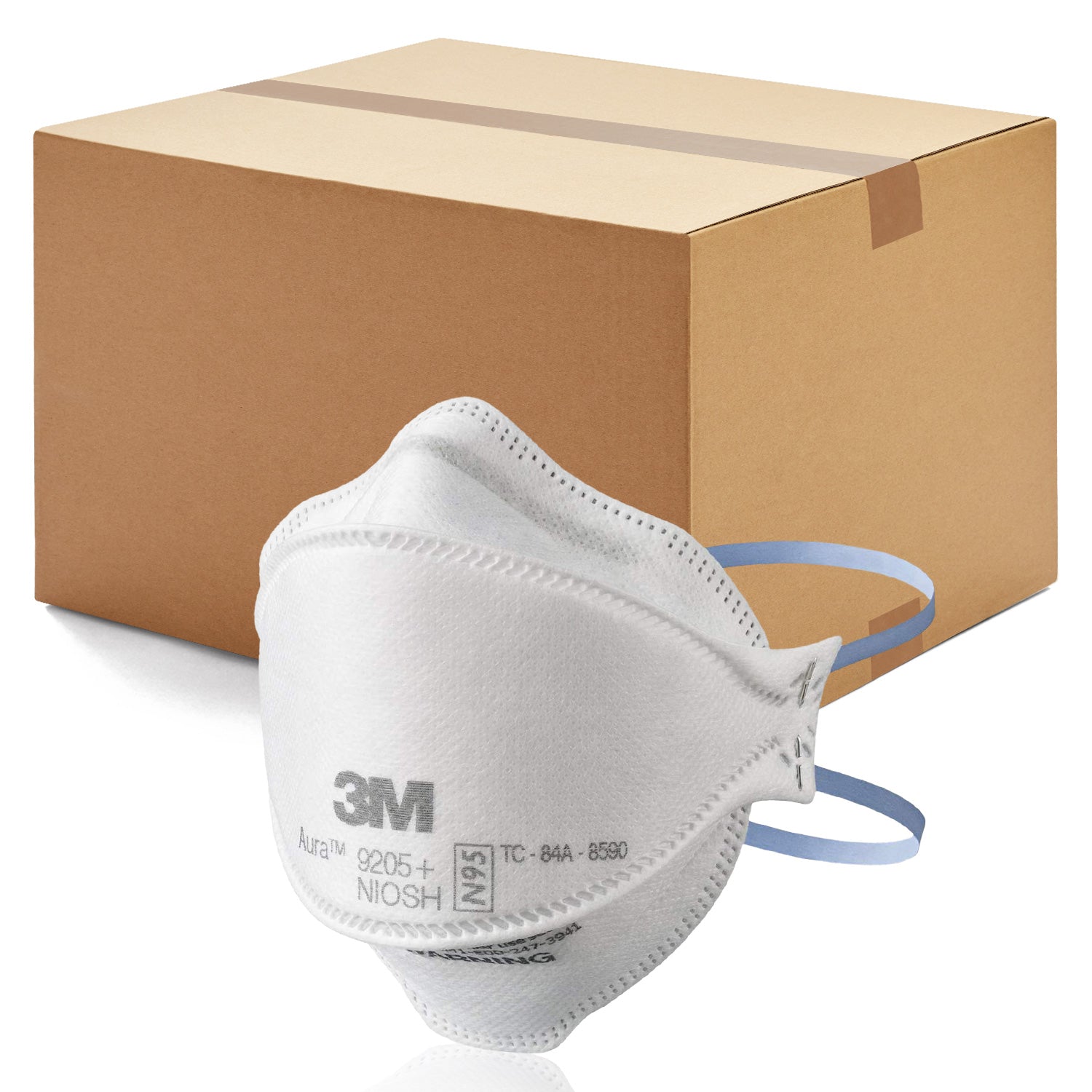 3M 440pcs Aura 9205+ Particulate Respirator N95 Face Mask, Regular