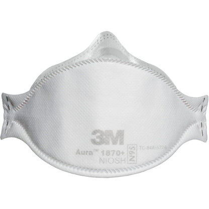 3M 240pcs Aura 1870+ Particulate Respirator N95 Face Mask, Regular Size, Individually wrapped & Flat Fold