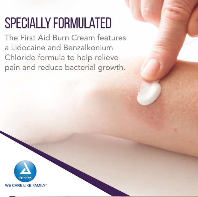 Dynarex First Aid Burn Cream, 0.9 g Foil Packet, 144/bx, 12bxs/case (1728 Count)