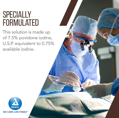 Dynarex Povidone Iodine Scrub Solution, 1 gal. Bottle  4bot/case (4 Count)