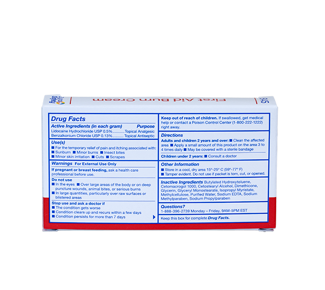 Dynarex First Aid Burn Cream, 0.9 g Foil Packet, 10/bx, 100bxs/case (1000 Count)