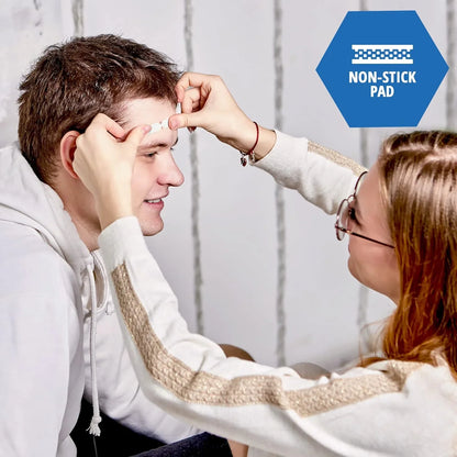 MedPride Adhesive Bandage, Butterfly Wound Closures Fabric, 3/8" x 1 13/16" Medium, Sterile - 100/Box, Case of 24 (2400 Count)