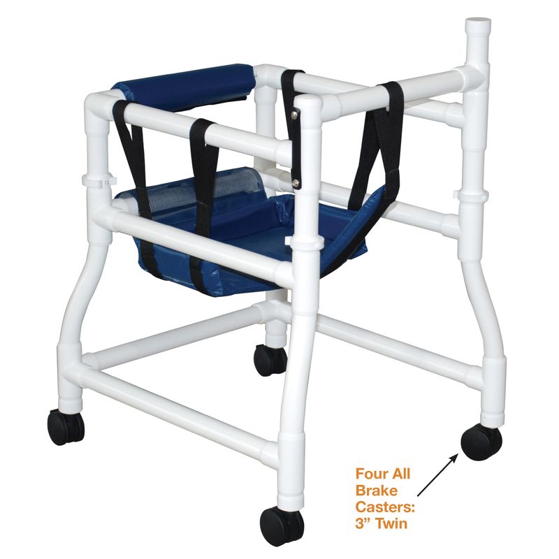 MJM International 415-3 18" internal width, height adjustable, 3" twin casters, 250 lbs weight capacity