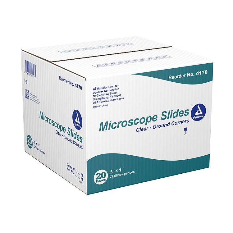 Dynarex Microscope Slides - 72ea/bx, 20bxs/cs (1440 Count)