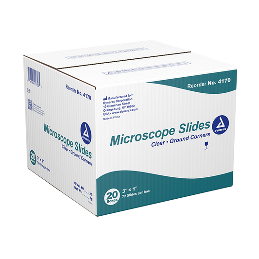 Dynarex Microscope Slides - 72ea/bx, 20bxs/cs (1440 Count)