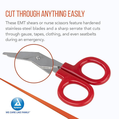 Dynarex Mini Scissors, 4" Red - 100ea/bx, 5bxs/cs (500 Count)