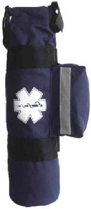 Portable Oxygen Cylinder Sleeve Bag Star Of Life - Zippered Storage Tank Pouch w/ Adjustable Straps - Navy