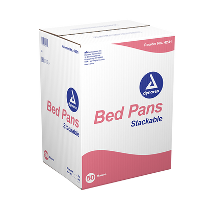 Dynarex Bed Pan - Stackable (50 Count)