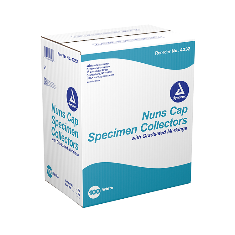 Dynarex Nuns Cap Specimen Collection Container (100 Count)