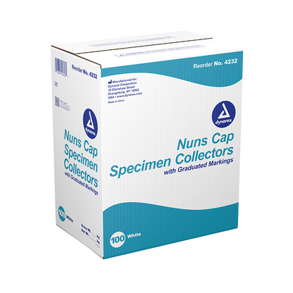 Dynarex Nuns Cap Specimen Collection Container (100 Count)
