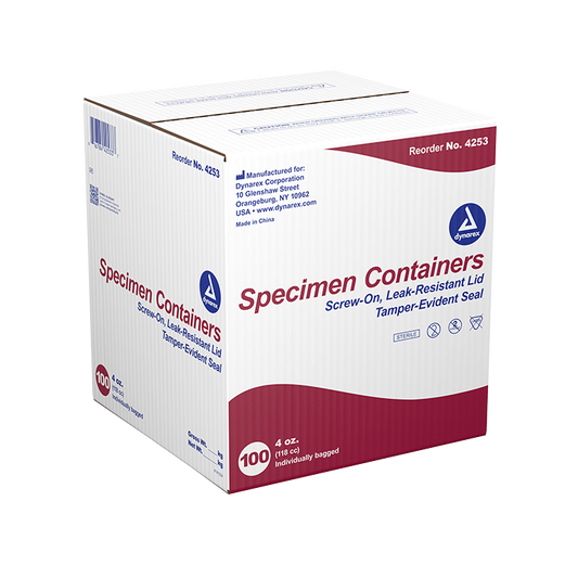 Dynarex Specimen Containers, 4 oz. Sterile (100 Count)