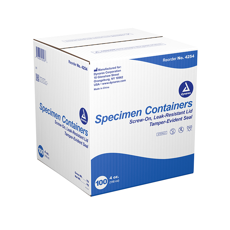 Dynarex Specimen Containers, 4 oz. Sterile (100 Count)